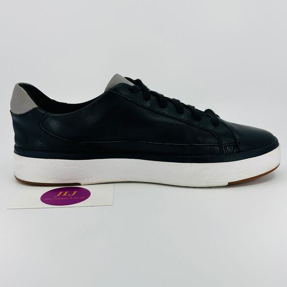 Kizik Men's Vegas Black Leather Slip On Hands Free Sneakers Size 8 Wide (EE) - Picture 7 of 11